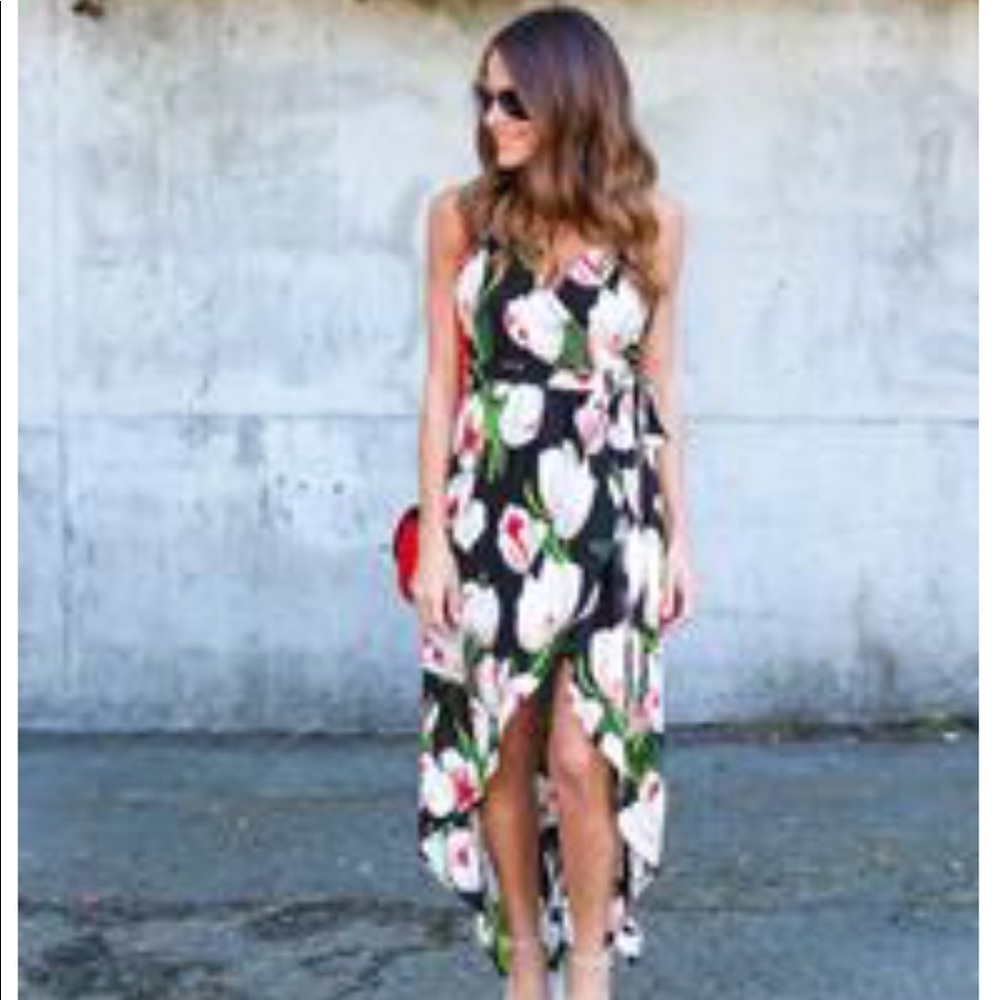 Floral wrap dress